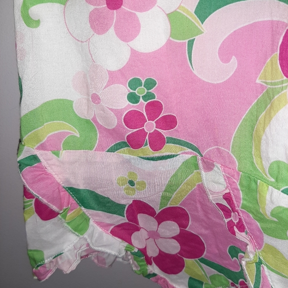 Gymboree Floral Mermaid Pink Print Dress Girls 5 - Picture 2 of 5